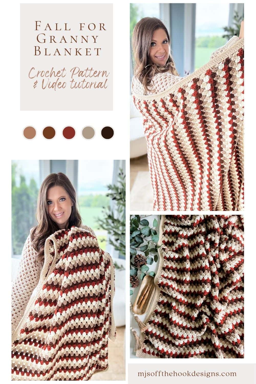 Fall for Granny Stitch Blanket: A Cozy Project - MJ's off the Hook Designs