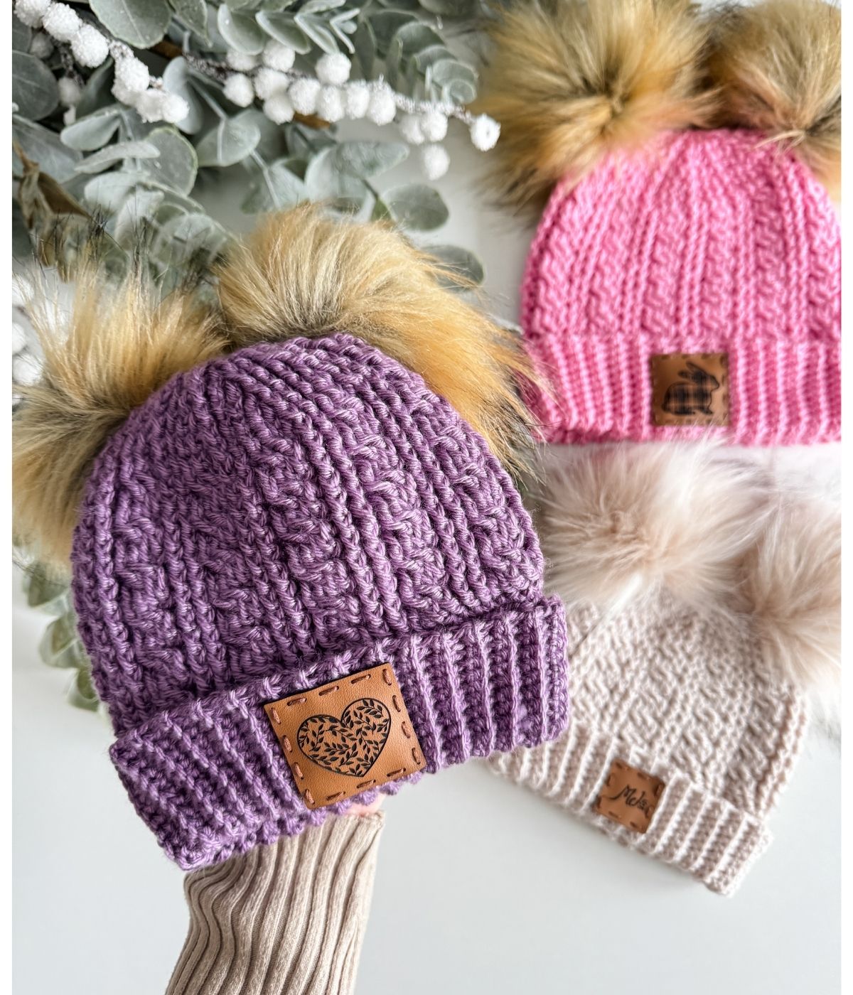 Cuddle Cables Crochet Beanie Free Pattern & Video Tutorial - MJ's