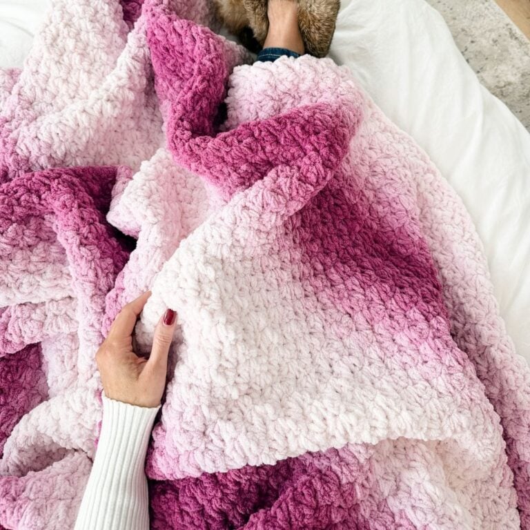 The 2-Day Throw Blanket Crochet Pattern Free on the Blog