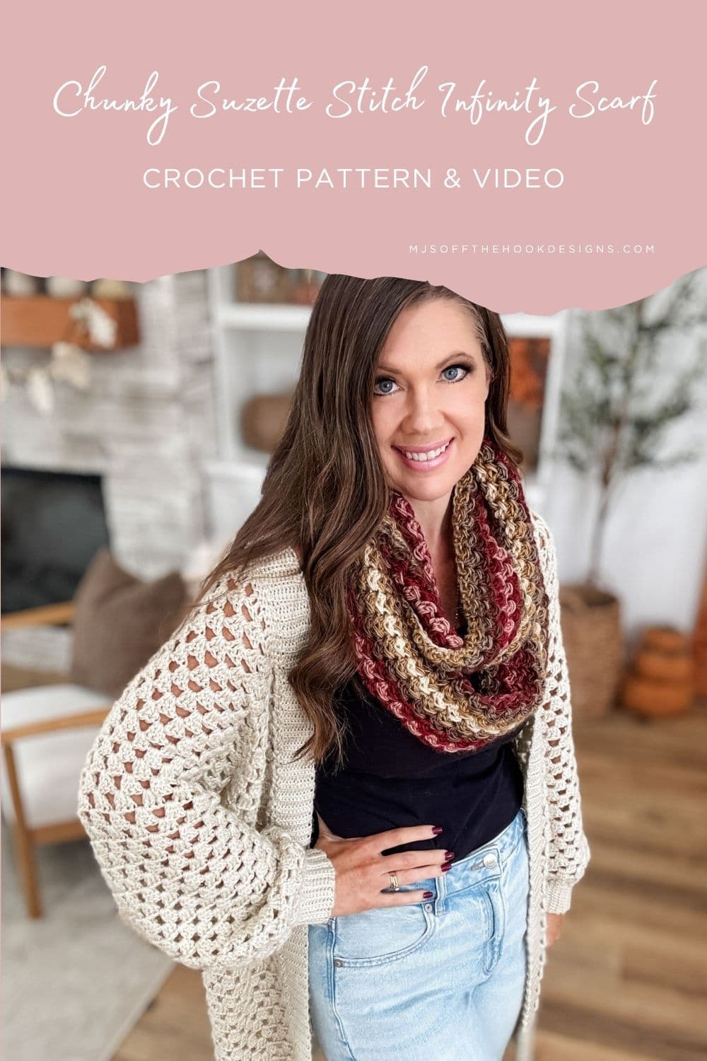 Free Crochet Infinity Scarf Pattern: Easy Accessory Pattern - MJ's off ...
