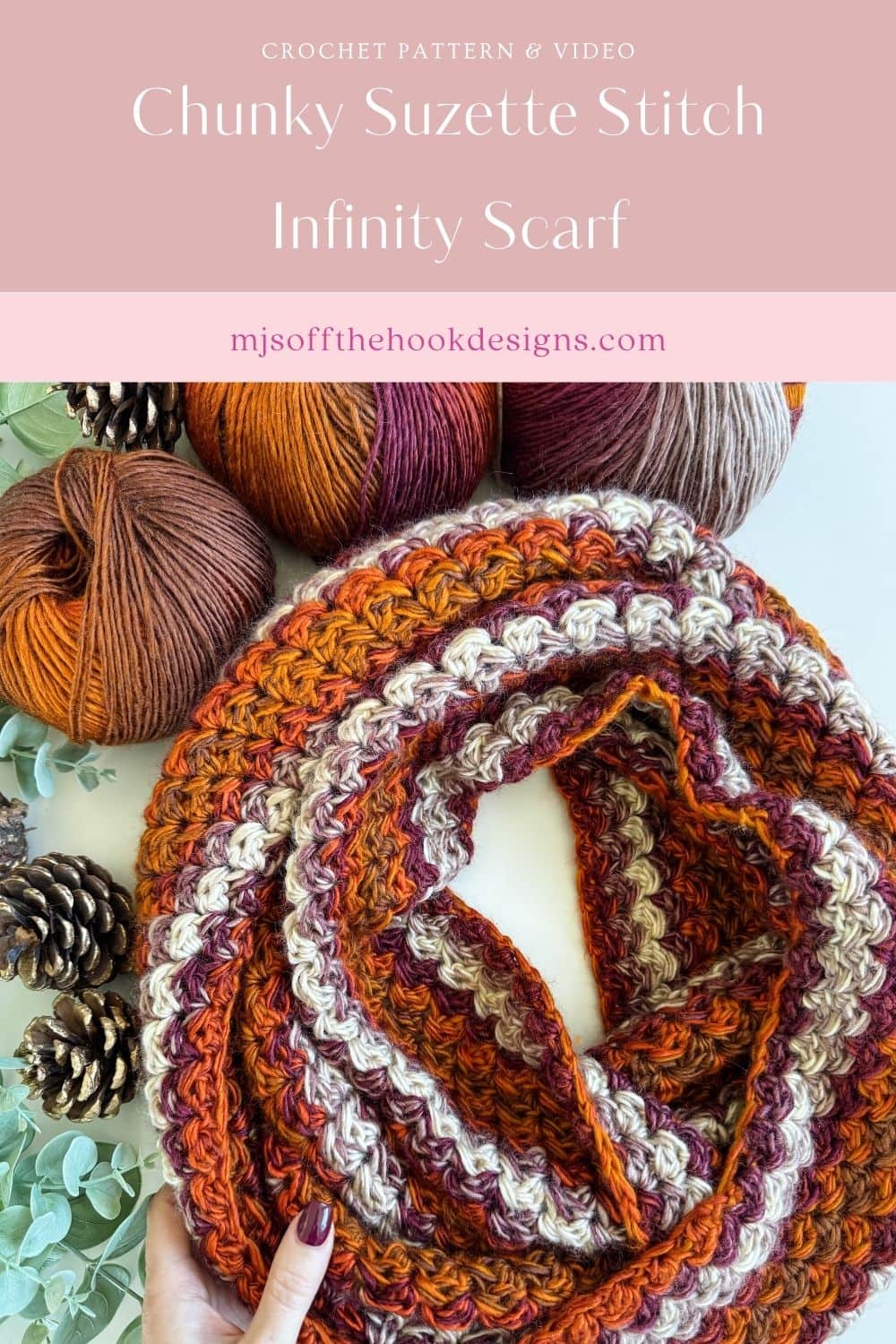 Free Crochet Infinity Scarf Pattern: Easy Accessory Pattern - MJ's off ...