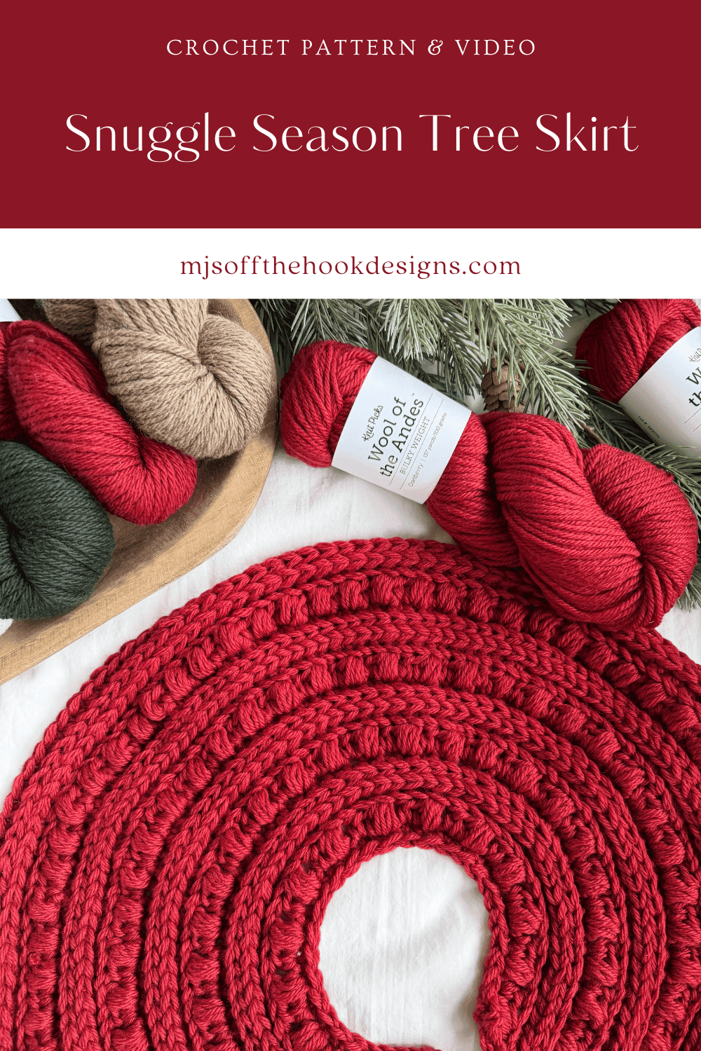 Free Tree Skirt Crochet Pattern for Holiday Charm - MJ's off the Hook ...