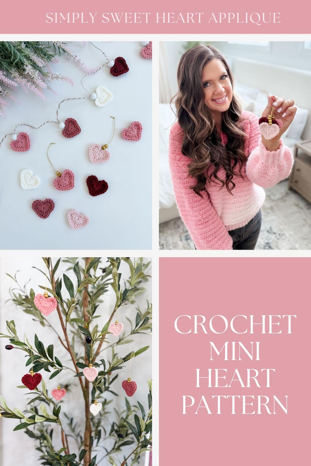 Easy Free Crochet Heart Applique Pattern - MJ's off the Hook Designs