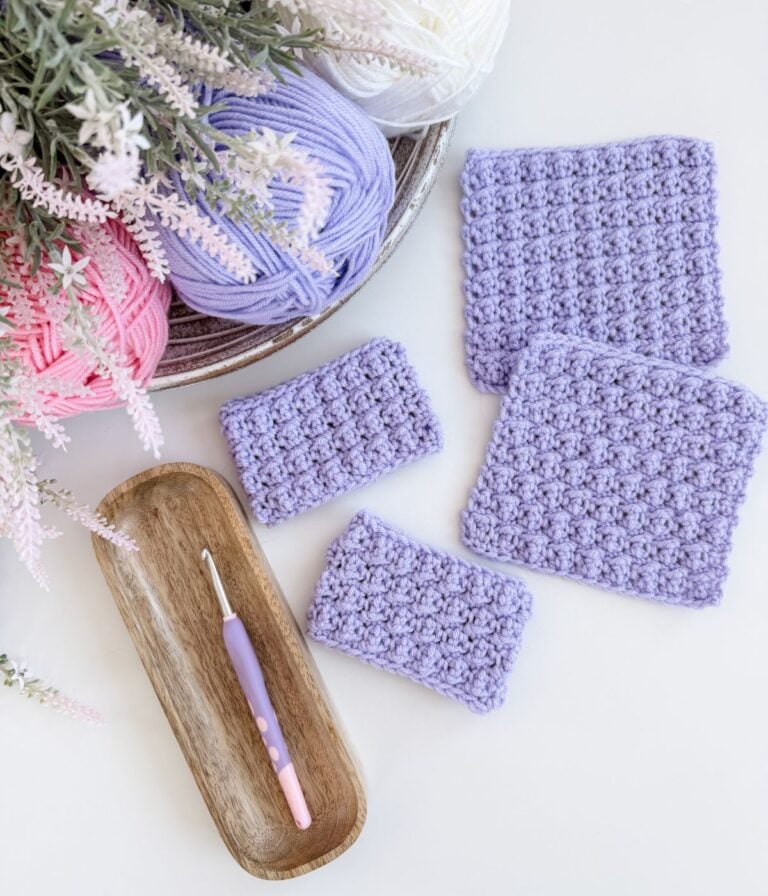 How to Crochet the Winterberry Stitch in Rows and Rounds