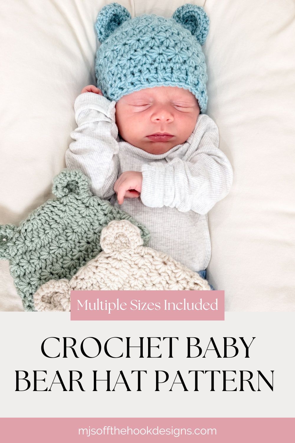 Free Crochet Baby Bear Hat Pattern: Easy Pattern - MJ's off the Hook ...