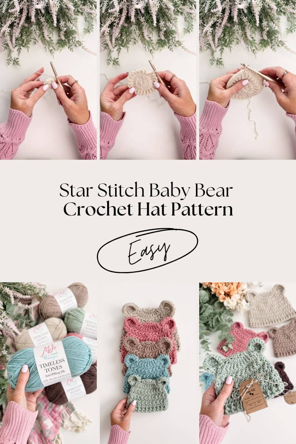 Free Crochet Baby Bear Hat Pattern: Easy Pattern - MJ's off the Hook ...