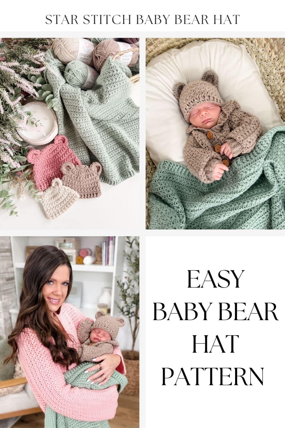 Free Crochet Baby Bear Hat Pattern: Easy Pattern - MJ's off the Hook ...