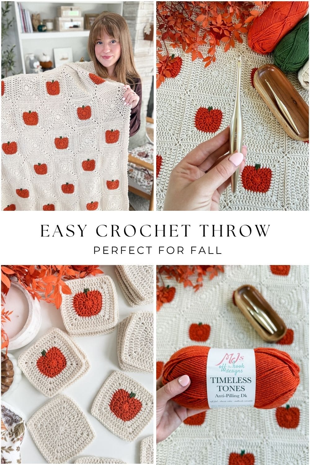 Alternative Pattern Design Color Pumpkin Patch Blanket: Free Crochet Pumpkin Blanket Pattern - MJ's off ...